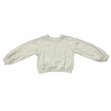 Girls Terry Crop Sweatshirt in Heathered Oat