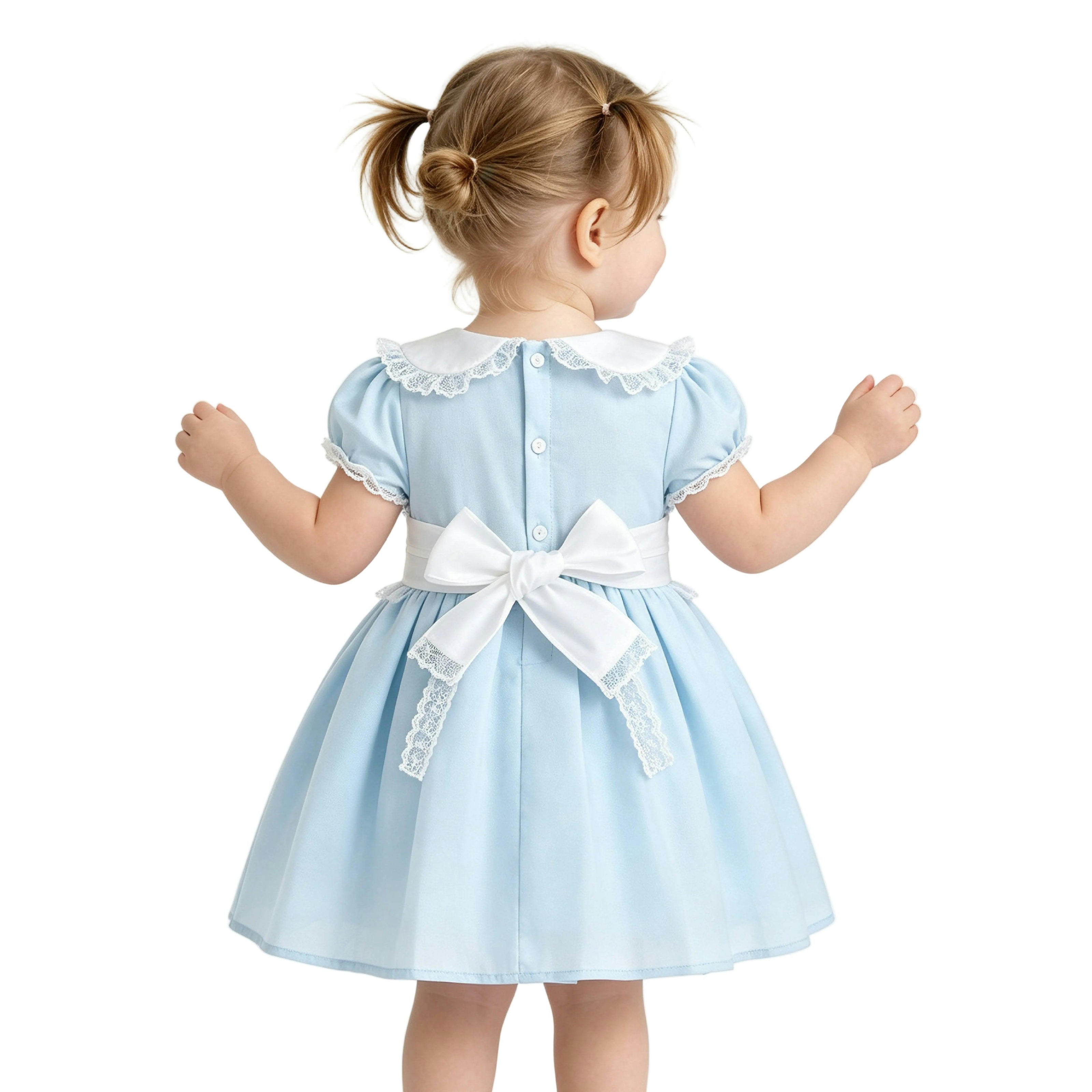 Light Blue Odette Bow-Back Dress