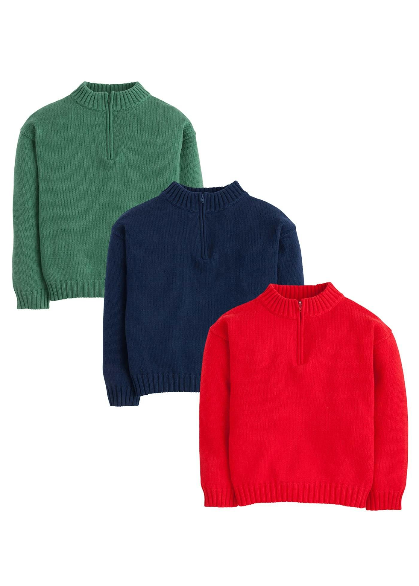 Quarter Zip Sweater - Hunter Green