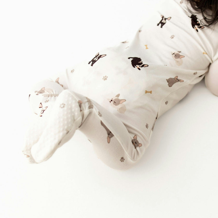 French Bulldogs Zippered Footie