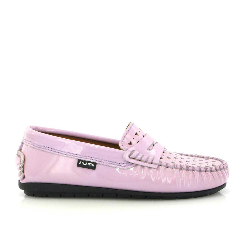 032 Walkers - violet patent with hearts