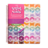Artful Notes Reverse Coloring Notebook - Geoscape - 100 Pages 2 Sticker Sheets