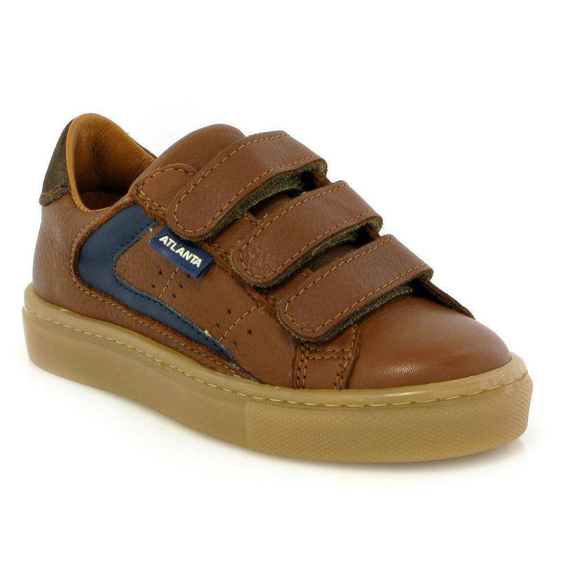 3 Straps Sneakers, Cuoio Smooth Leather