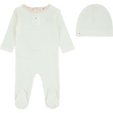 Teddy Patch Footie And Beanie, Girls