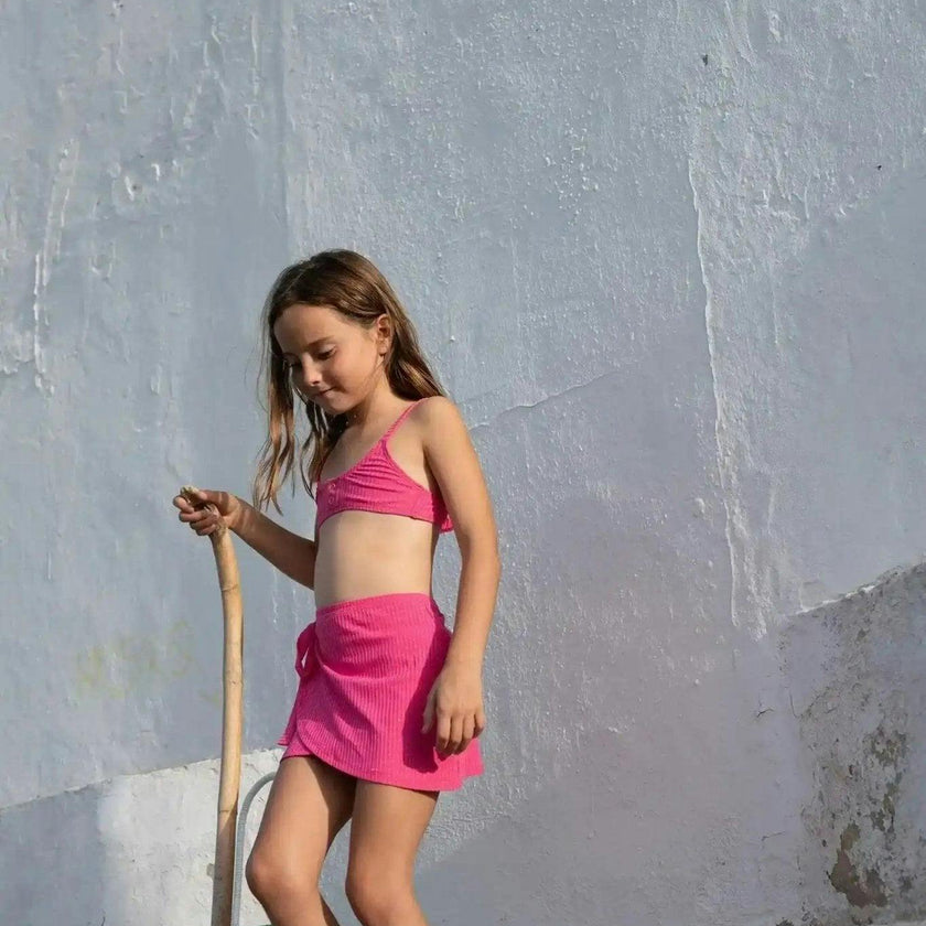 Knotted skirt, pink lurex | CALYPSO SKIRT
