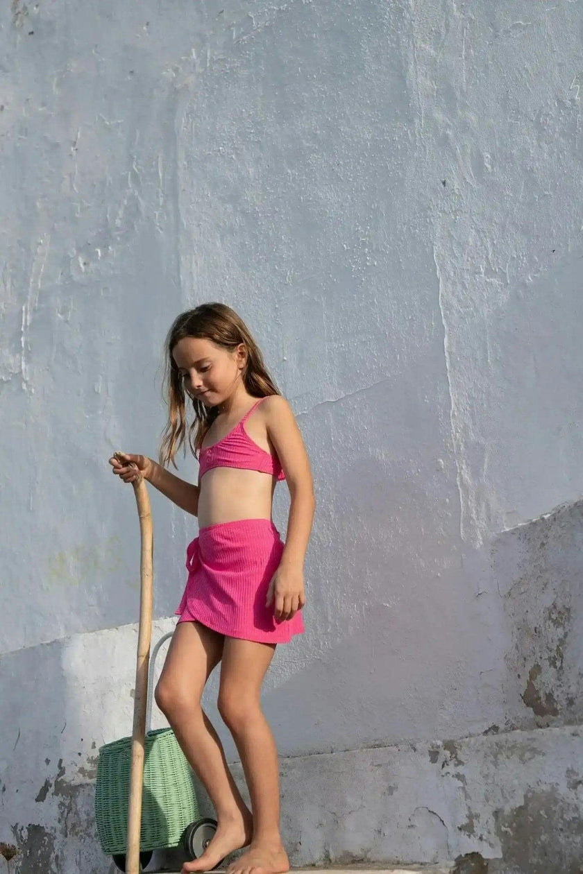 Knotted skirt, pink lurex | CALYPSO SKIRT