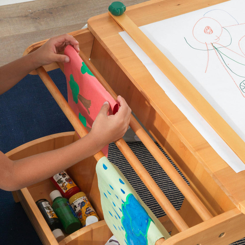 Art Table With Drying Rack & Storage
