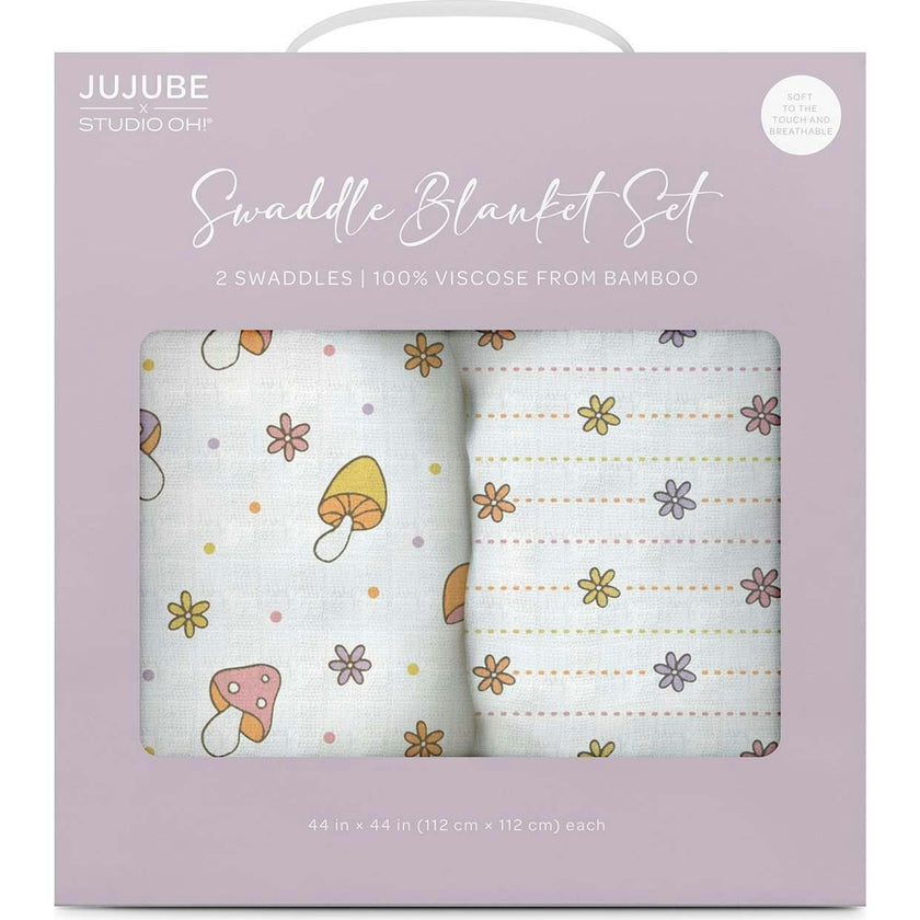 JuJuBe × Studio Oh! Printed Swaddle Blanket Sets