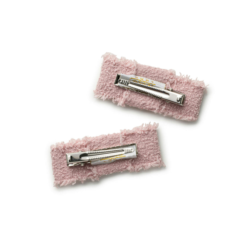 Halo Luxe Amara Deconstructed Woolen Double Clip - Pink