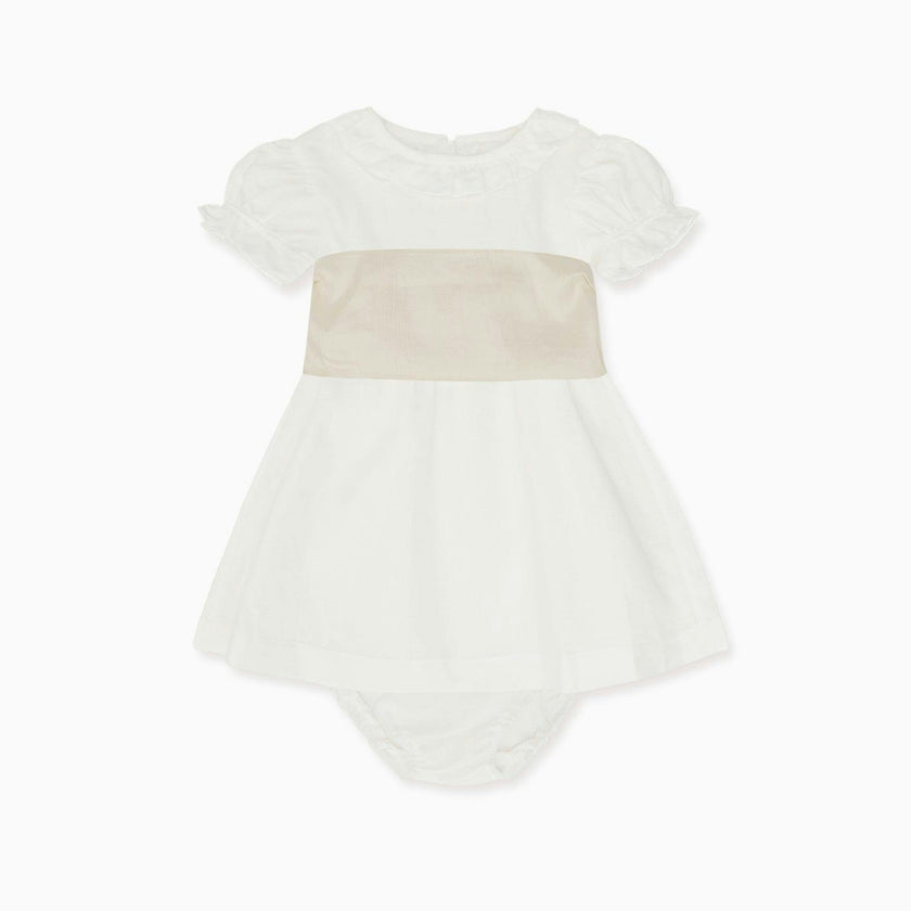 Vega Ceremony Baby Girl Set with Silk Sash