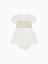 Vega Ceremony Baby Girl Set with Silk Sash