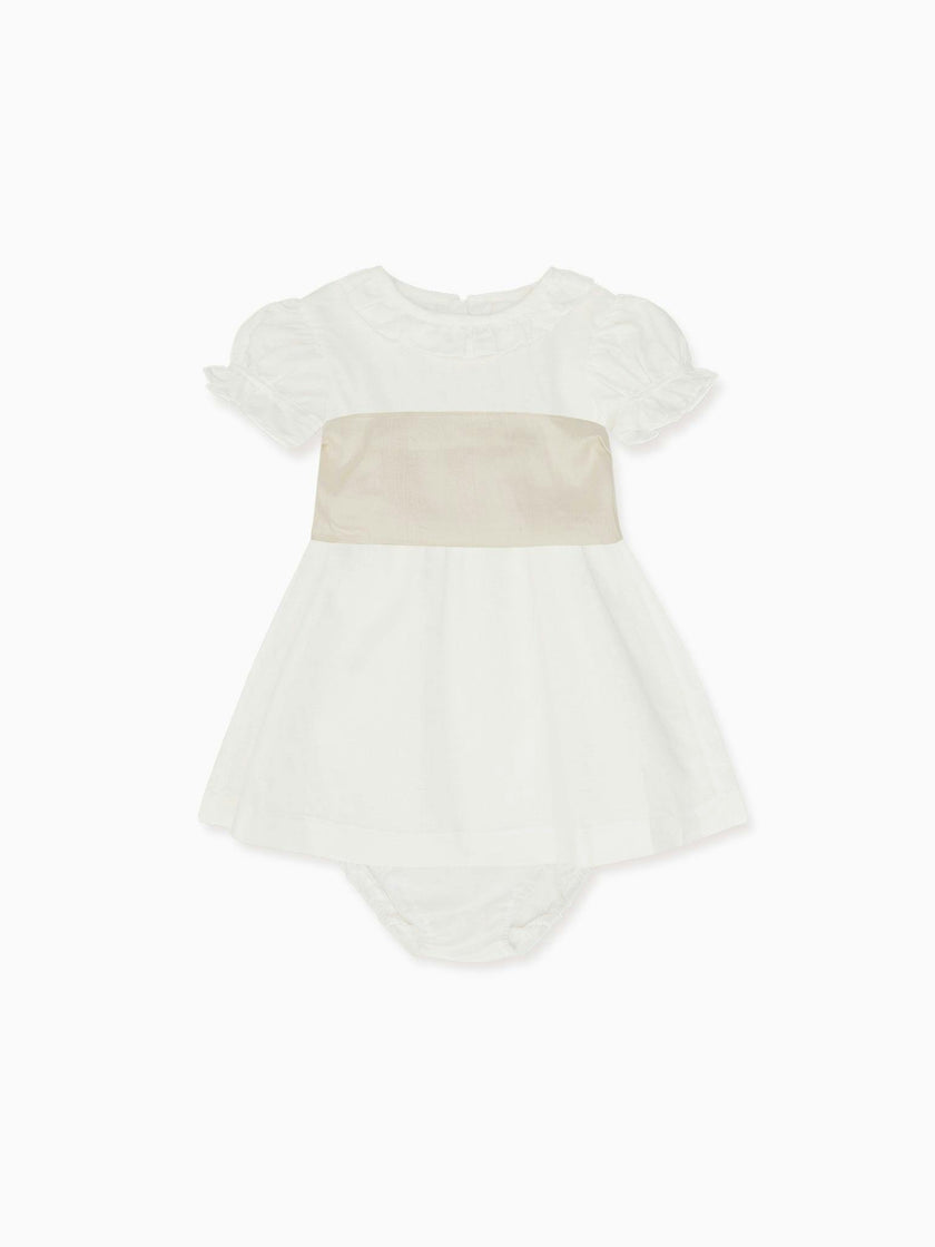 Vega Ceremony Baby Girl Set with Silk Sash