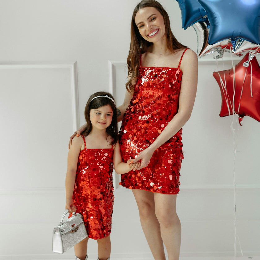 Paillette Ruby Party Dress