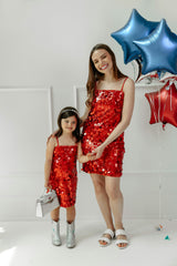 Paillette Ruby Party Dress