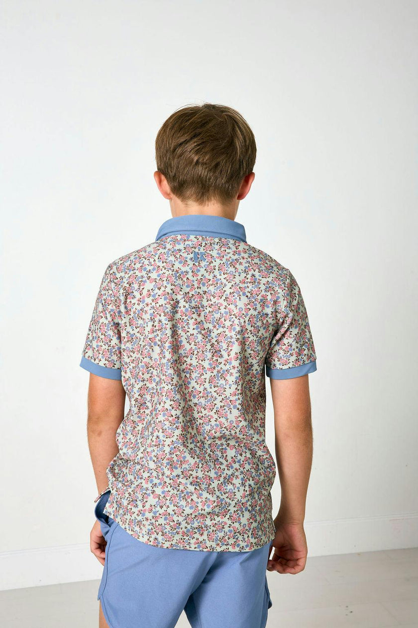 fall floral polo shirt