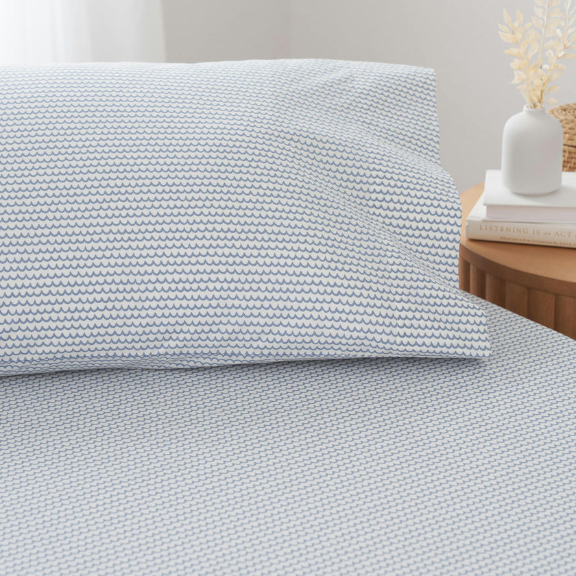 Luxe Premium Percale Bed Sheets in La Mer