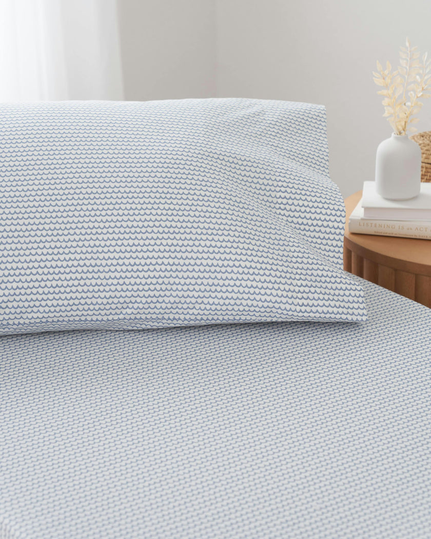 Luxe Premium Percale Bed Sheets in La Mer