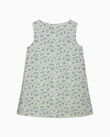 Cord Ditsy Floral Pinafore in Blue