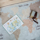 Washable Rug Vintage Map