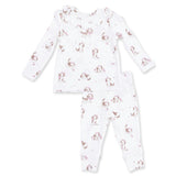 Explorer Puppy Pink - Long Sleeve Ruffle Top and Pant