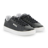 Black Low-Top Leather Sneakers