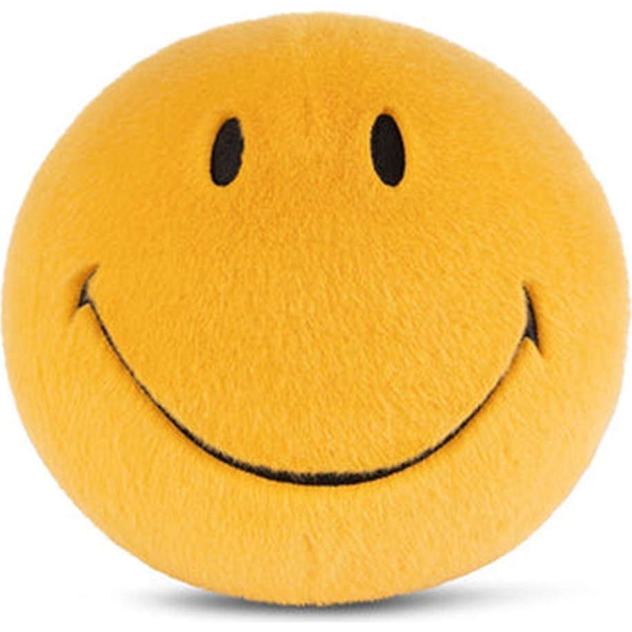 Plush Smiley Fuzzy Bright Yellow 9