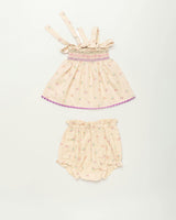 Didi Baby Smock Top & Bloomer Set - Butterflies print