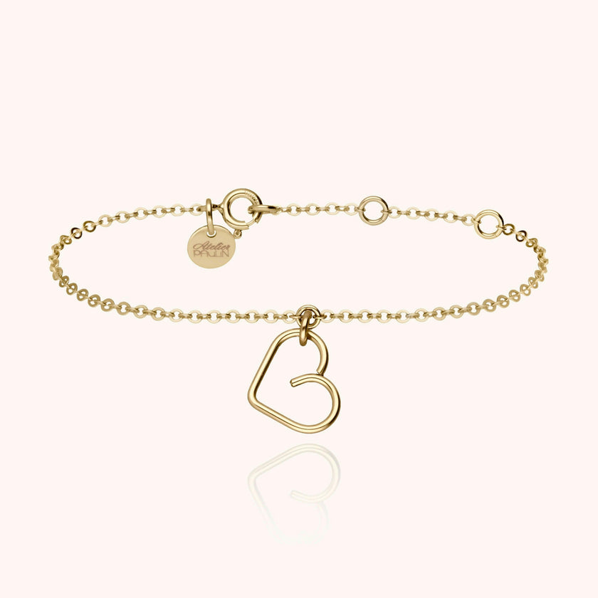 Lucky One Charm Bracelet, Yellow Gold-Filled