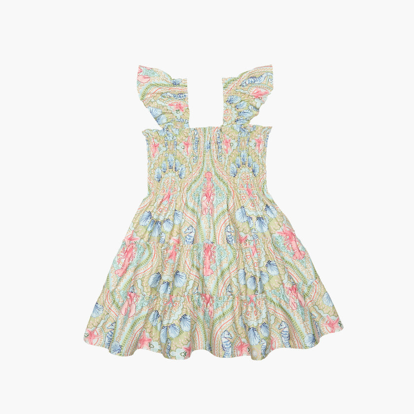 The Tiny Ellie Nap Dress - Sea Scroll