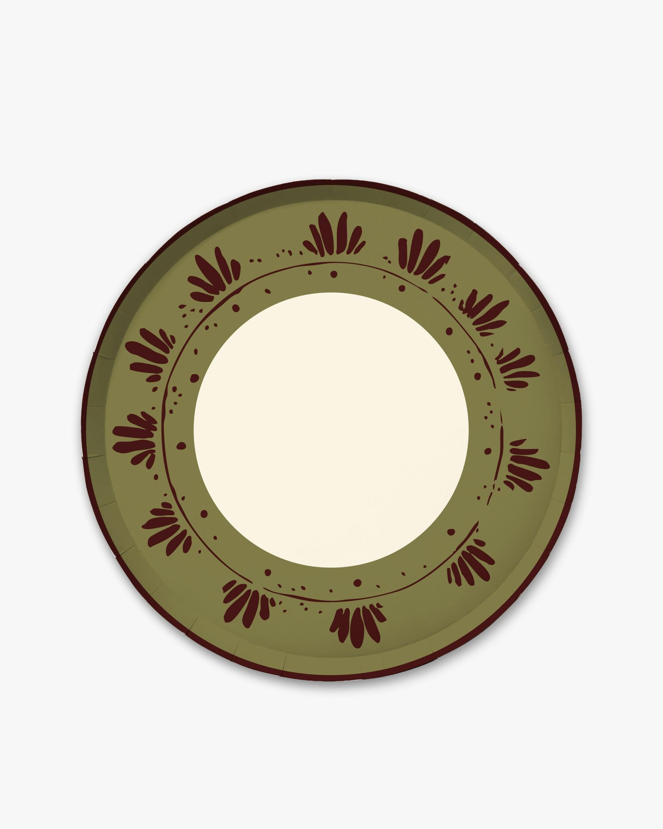 Fleur Dinner Plate Set - Dirty Martini