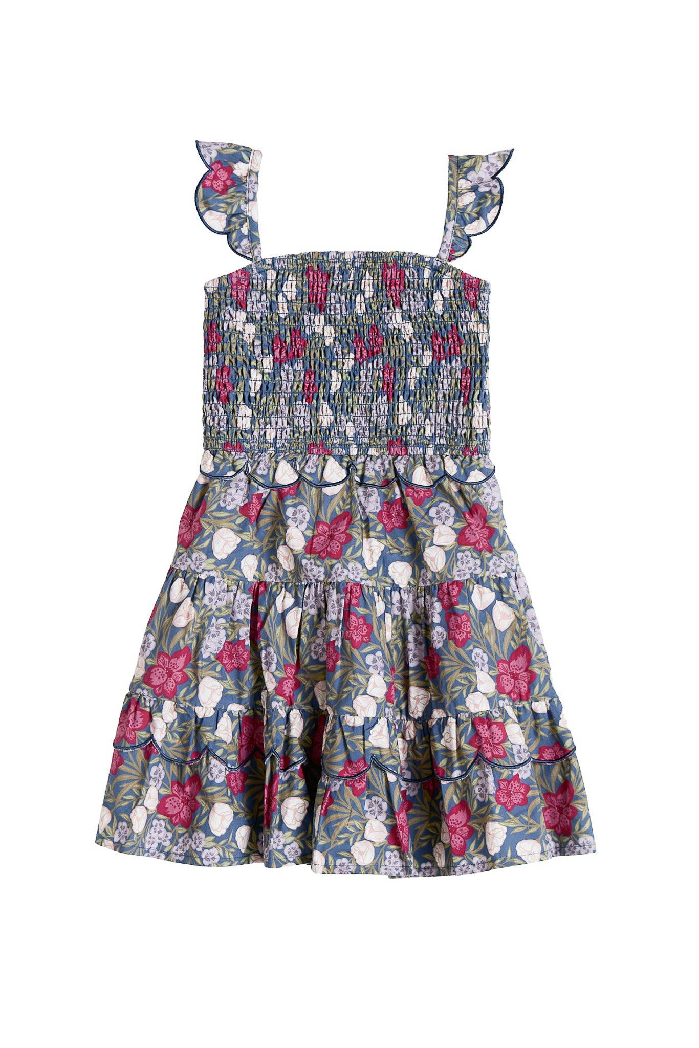 Mini Blossom Dress in Navy Meadow