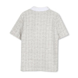Ivory Micro-Check Polo Shirt