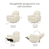 Babyletto Rainbow Recliner and Swivel Glider in Teddy Loop
