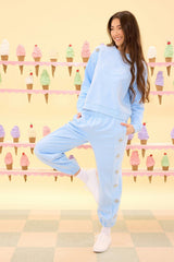 Casey Crewneck Sweatshirt in Light Blue
