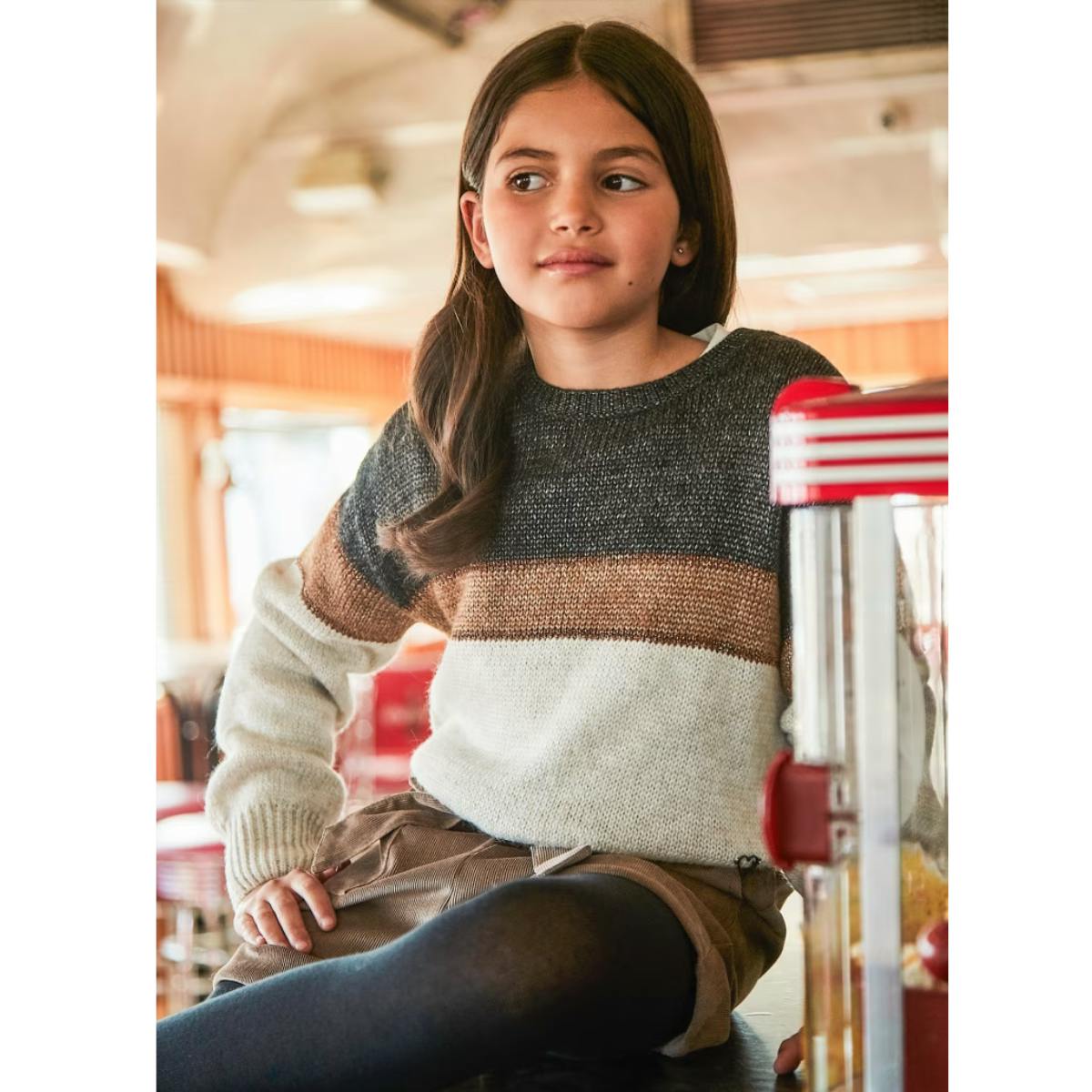 Girl Color Block Sweater