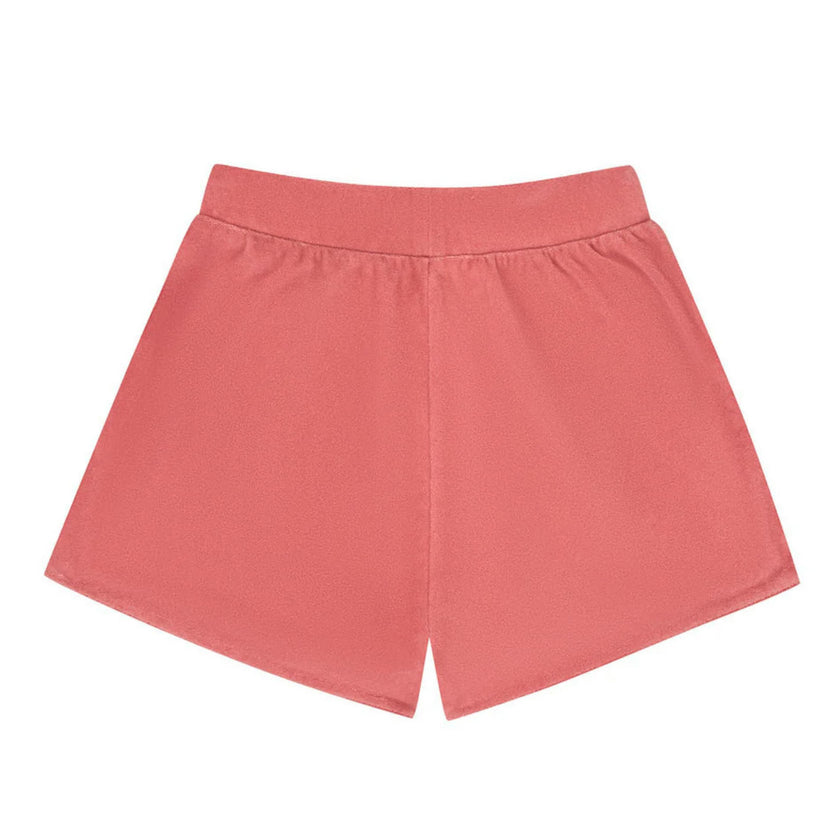 women's sailor red french terry shorts