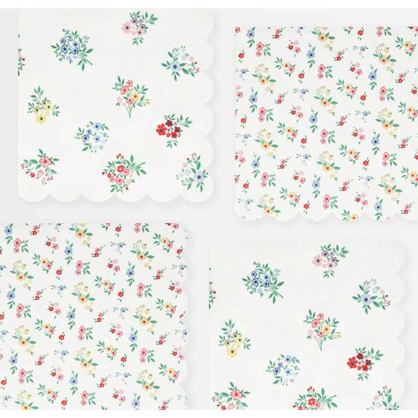 Ditsy Posy Scalloped Large Napkins