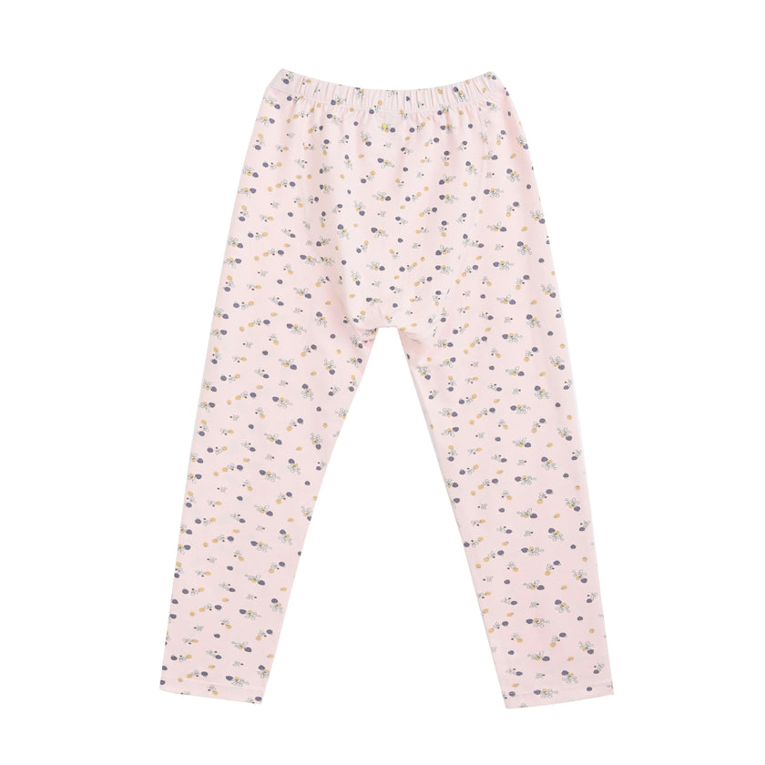Pink Floral Cotton Pajama Set
