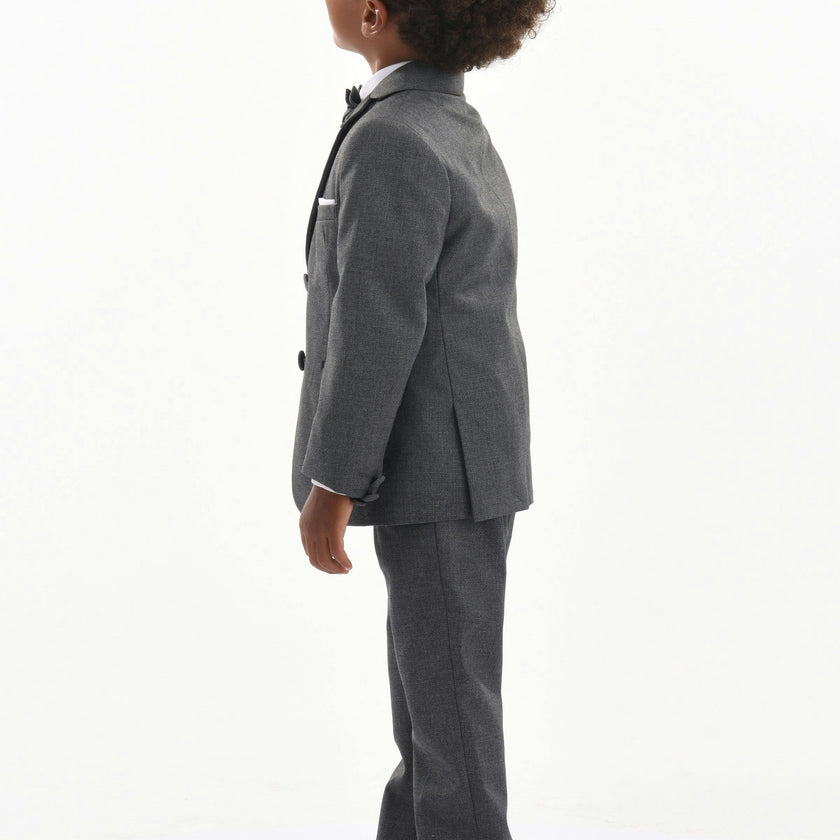 Gray 5pc Peak Lapel Tuxedo
