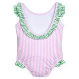 Scoop One Piece Swimsuit - Pink Stripe