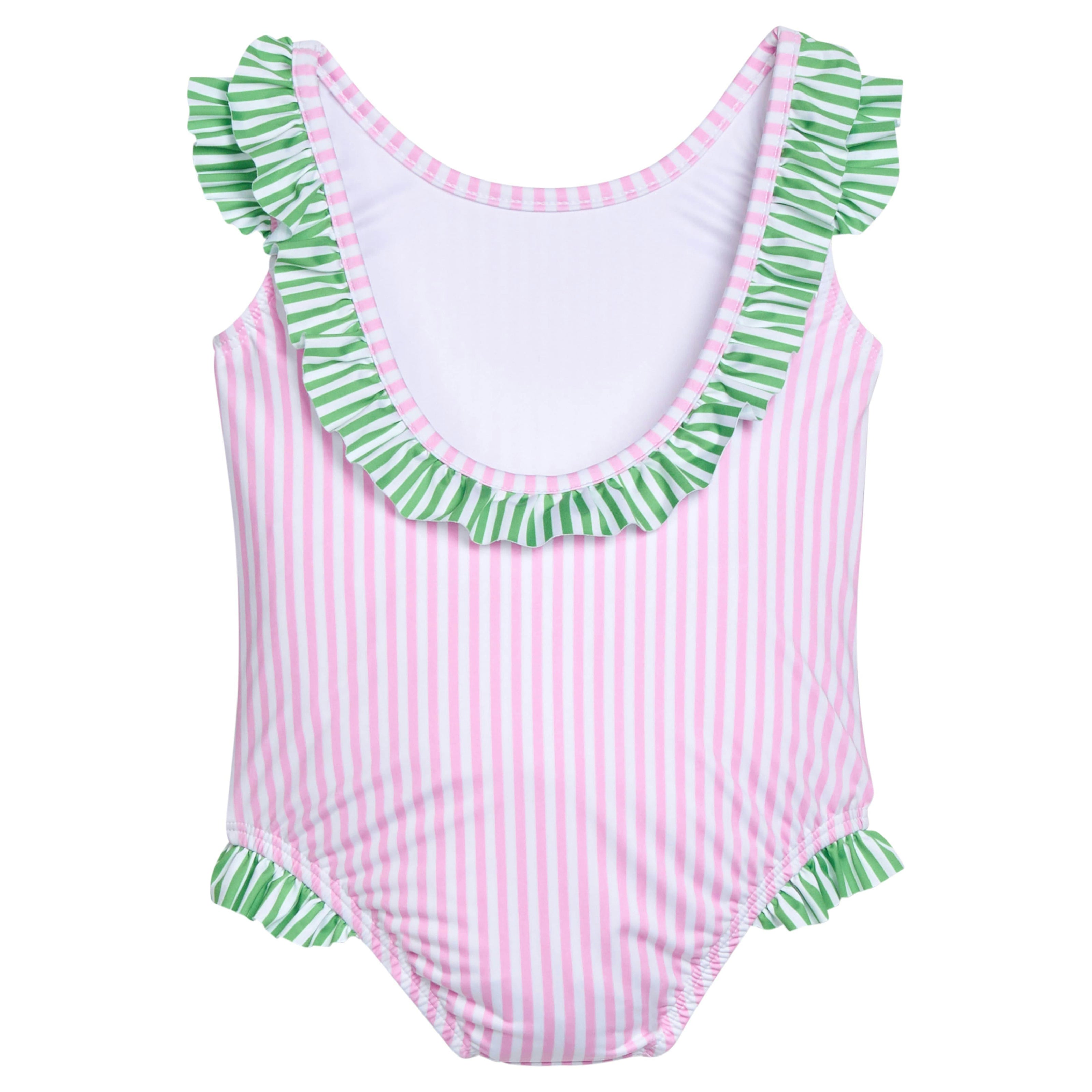 Scoop One Piece Swimsuit - Pink Stripe