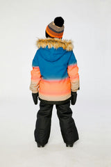 Two Piece Play Snowsuit Blue And Orange Gradient