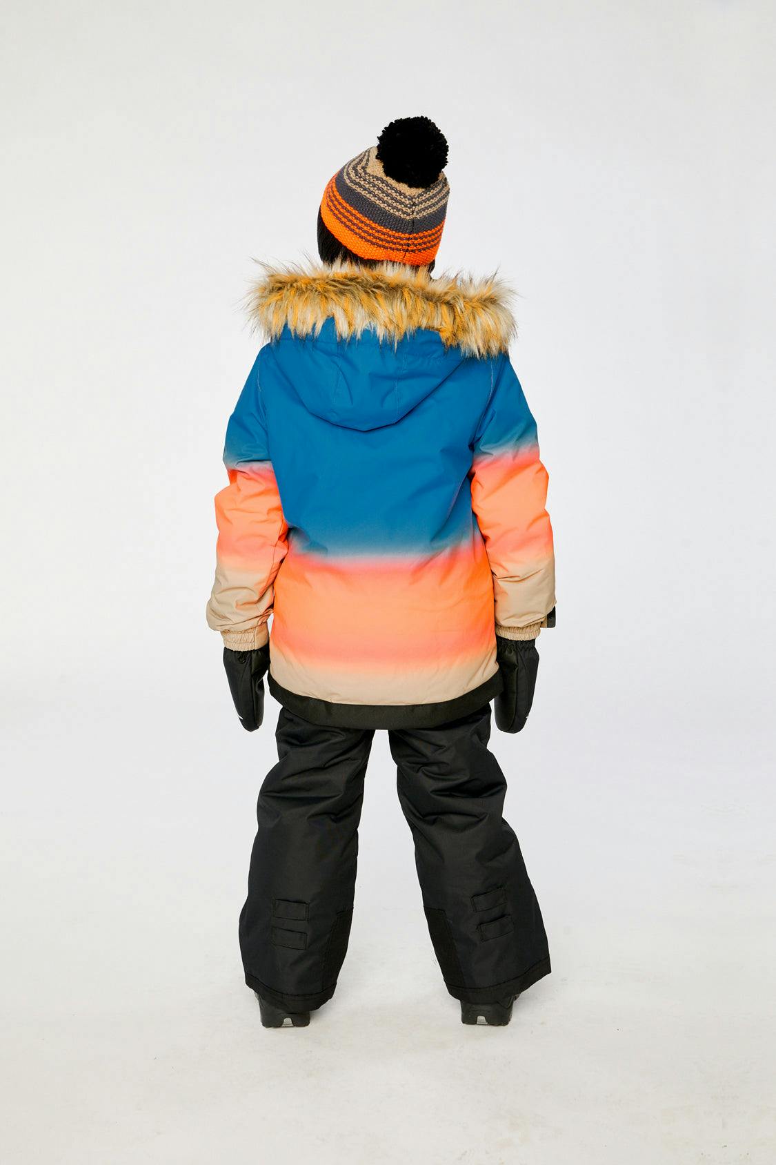 Two Piece Play Snowsuit Blue And Orange Gradient