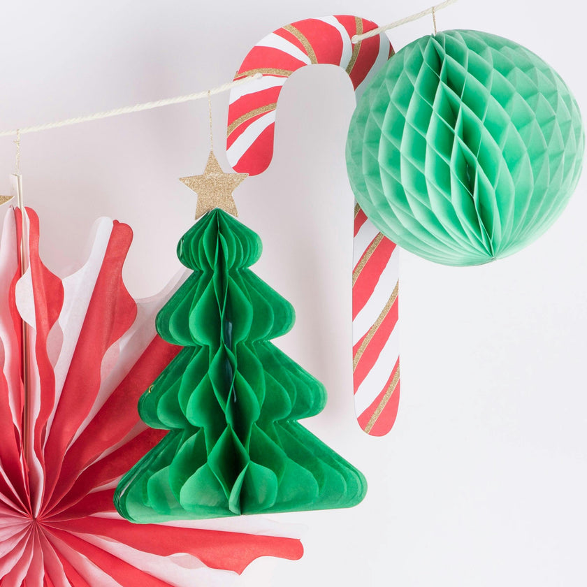 Xmas Honeycomb Garland