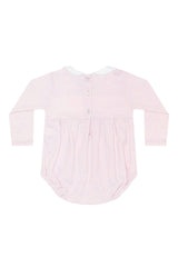 Pink Pumpkin Patch Embroidered Bubble LS