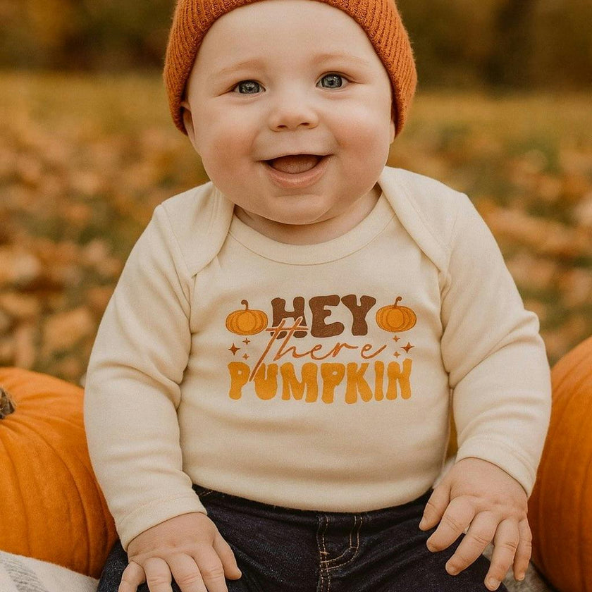 graphic bodysuit | hey there pumpkin (long sleeve)