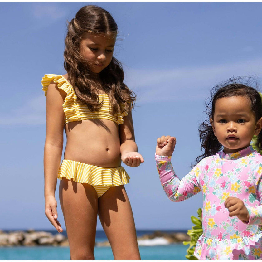 Sunshine Stripe Frilled Bikini