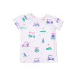 Vintage Golf Carts Pink - Short Sleeve Loungewear Set