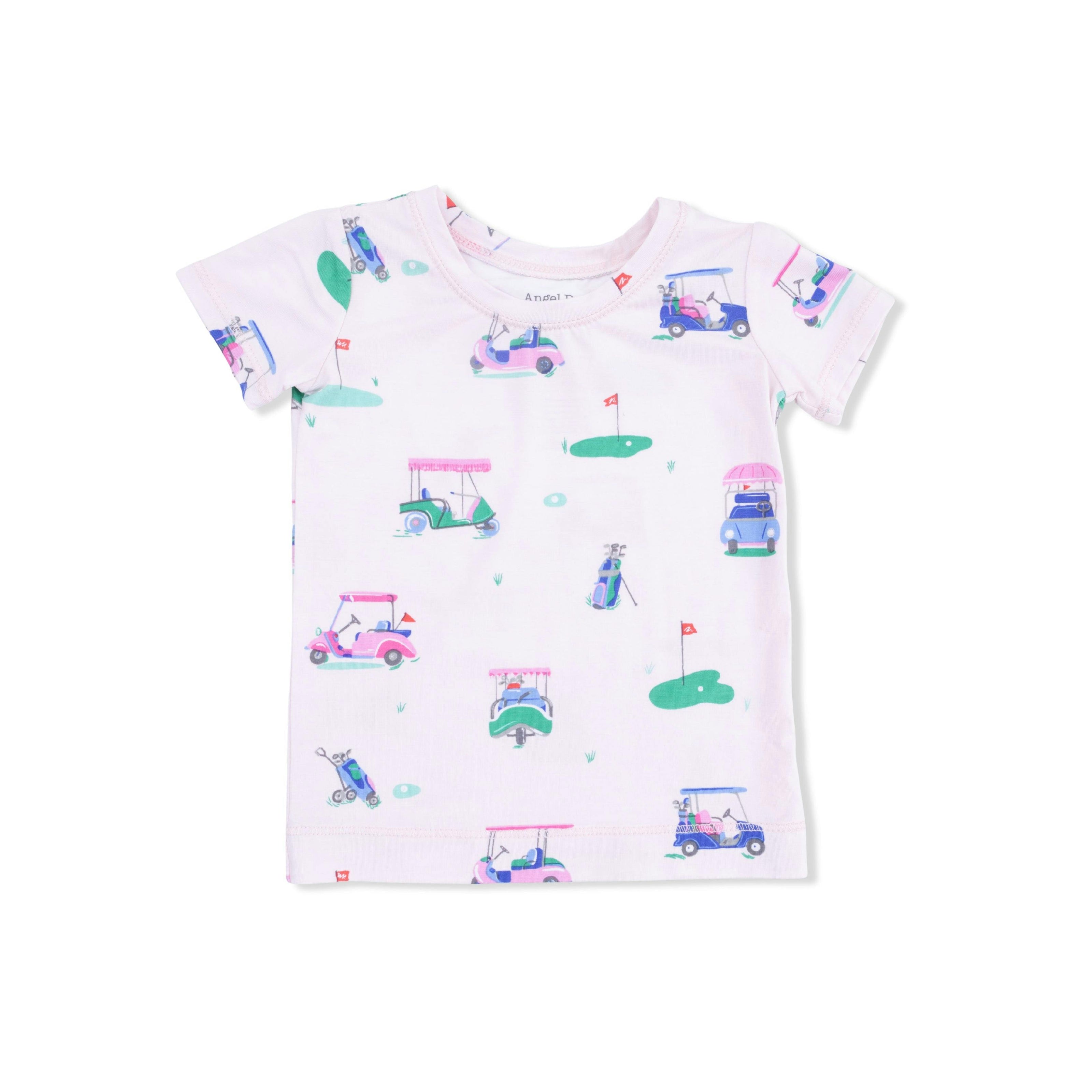 Vintage Golf Carts Pink - Short Sleeve Loungewear Set