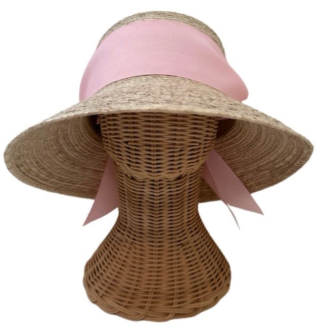 Clematis Bucket Hat (PreOrder Shipping June 15th) - Wide & Short Light Pink Grosgrain Ribbon